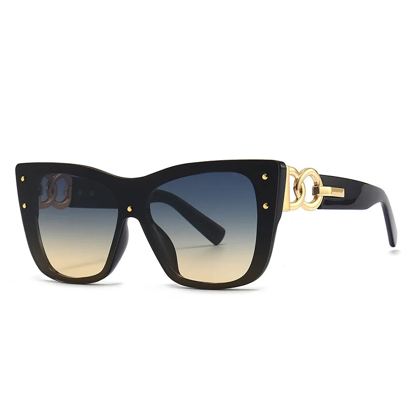 2025 New Fashion Big Frame Cat Eye Sunglasses For Ladies Street Shot Fashionable Sunglasses for Women Driving Shades UV400