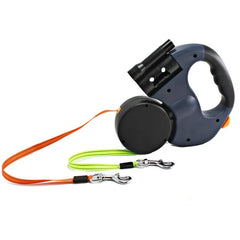 LED Automatic Retractable Traction Rope With Two-Headed And  Plastic Bag Box Dog