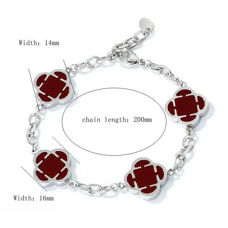 Stylish Petal Chan Bracelets for Men Boys,Waterproof Natural Shell Chain Links Wristband,Birthday Gift