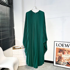 Loose Dress Women's Long Bat Sleeves Irregular Western Casual Party Dress