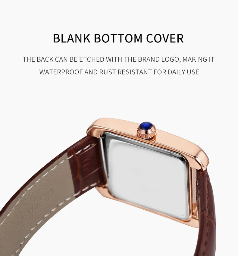 New Elegant Watches for Women and Men Fashion Leather Strap Waterproof Quartz Wristwatches Couple's Watches Gifts Drop Shipping