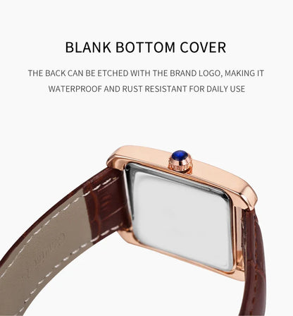 New Elegant Watches for Women and Men Fashion Leather Strap Waterproof Quartz Wristwatches Couple's Watches Gifts Drop Shipping