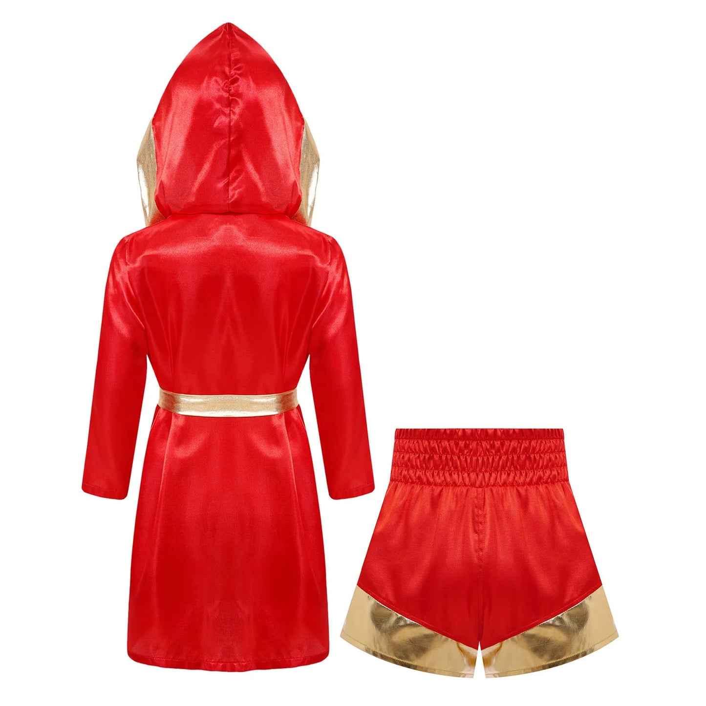 Muay Thai Outfit for Boys Girls Children Clothes Sets Boxing Outfit Satin Fighting Training Cosutmes Kids Boxer Robes suits