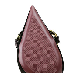 Women 7.5cm 9.5cm High Heels Escarpins Pumps Lady Metal Chain Low Heels