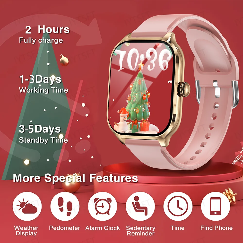 LAXASFIT 2025 New Smart Watch Bluetooth Talk 2.01 HD Touch Screen Multi Sport Function Smart Watch Men Women Christmas Day Gift