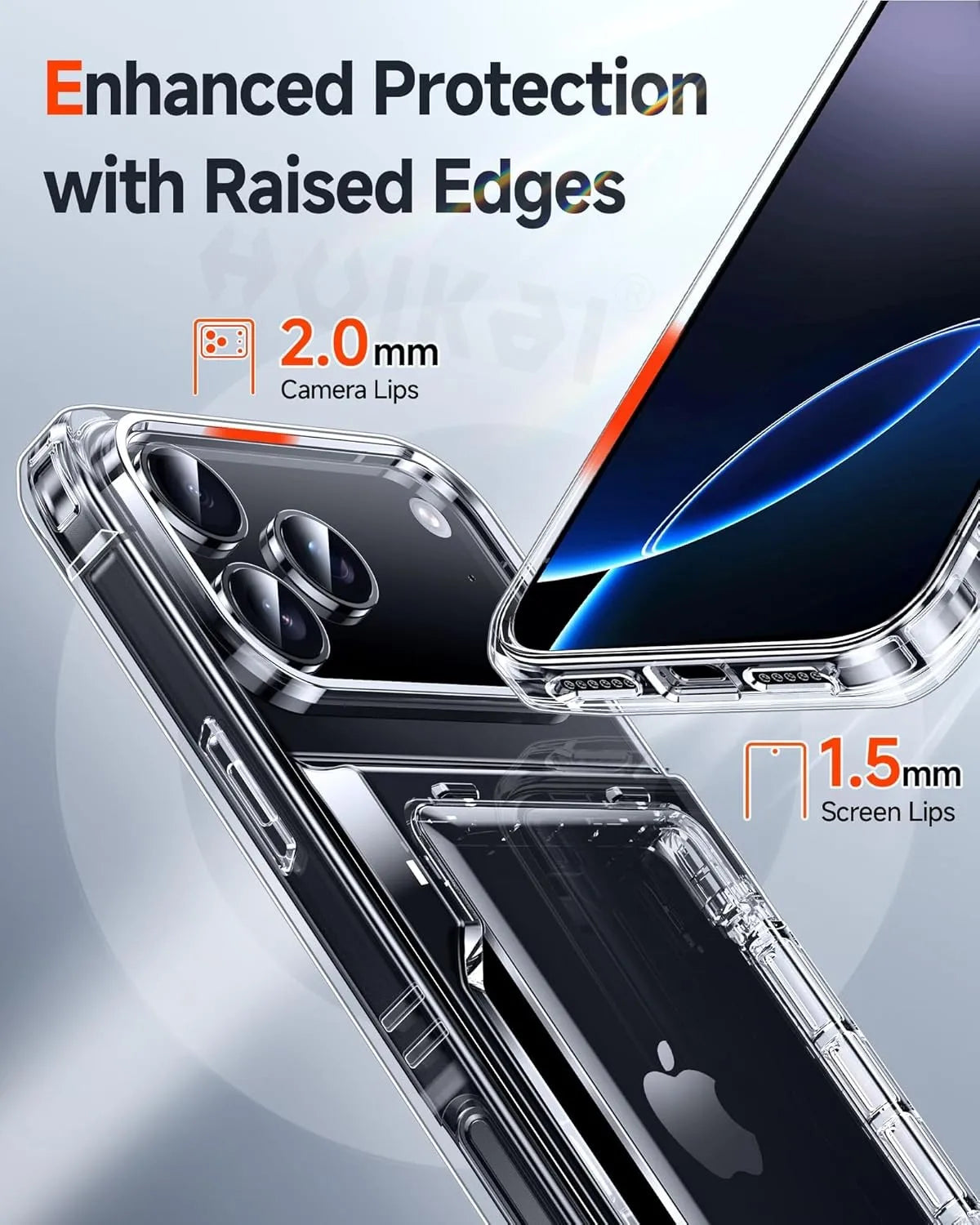 Case For iPhone 17 Pro Max 17 Air 16 Pro Max 15 Pro 15 14 Wallet Card Holder Slide Slot Slim Hard PC Heavy Duty Protective Cover