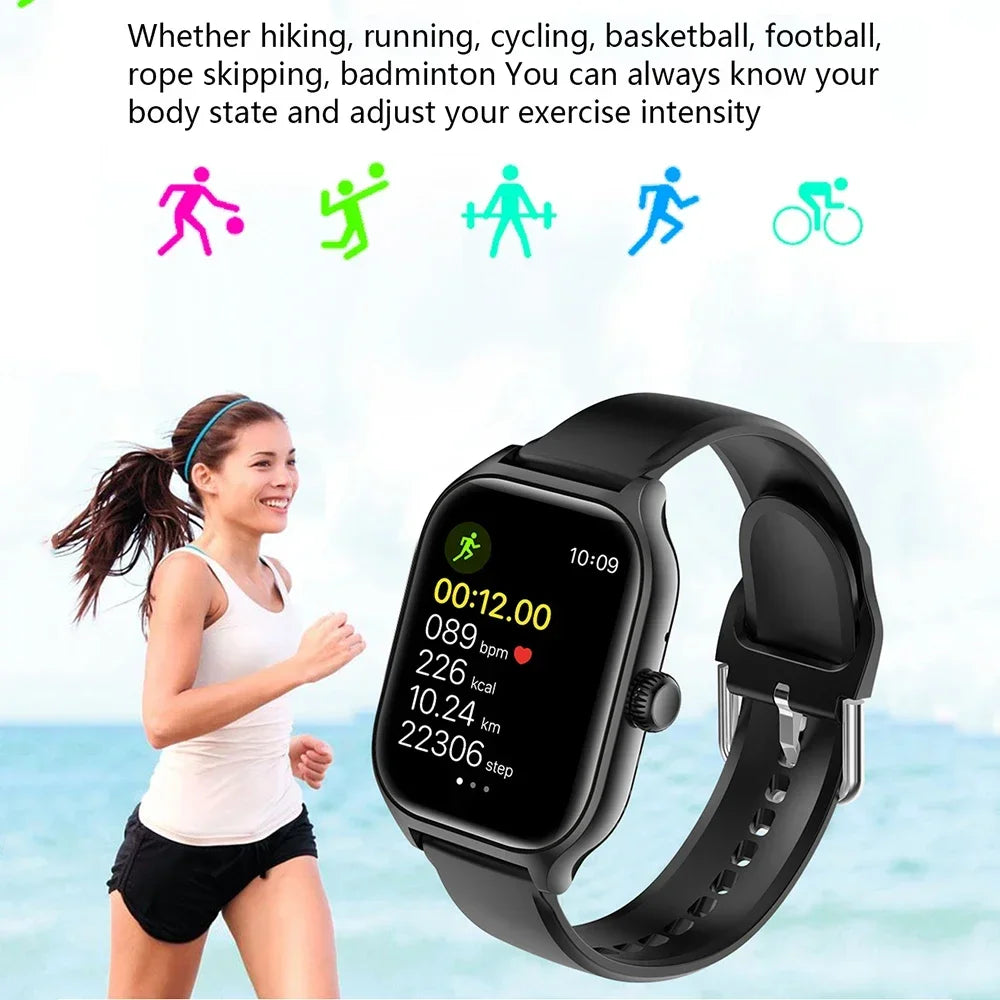 2024 Bluetooth Answer Call Smart Watch Men 1.73 inch Full Touch Fitness Tracker Waterproof Sport Smartwatch Women PK GTS4 Pro