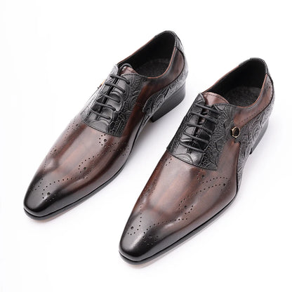 Luxury Men Shoes For Business Party Formal Office High Grade Elegant Italian Genuine Leather Oxford  Designer Best Gift  Choice