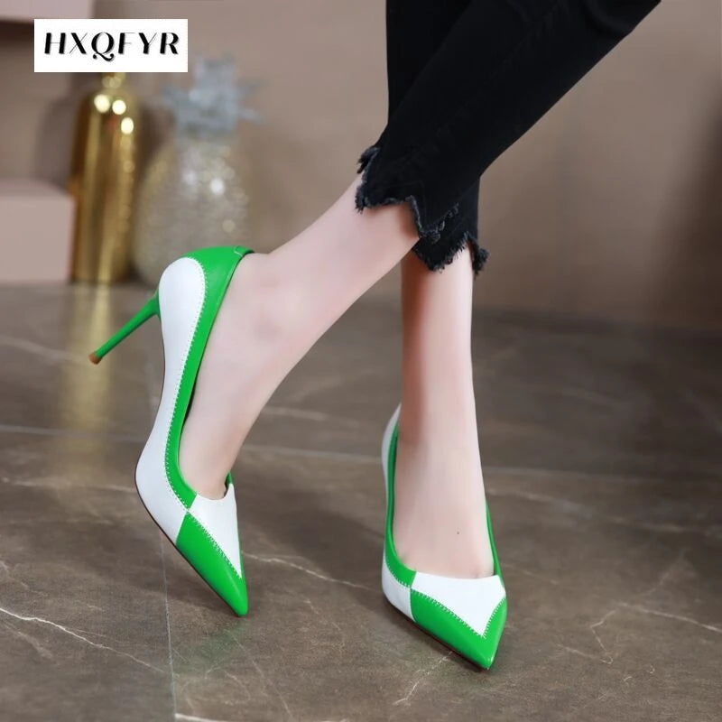 2022 New Pointy Sexy Women Fashion Stiletto Heels Lady Classic Comfort Shallow Mouth Heel Shoes Ladies Dress Shoes Heels Women