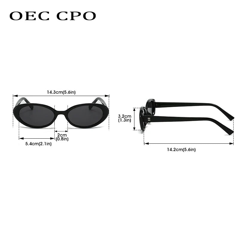 Retro Vintage Oval Sunglasses Woman 2024 Brand Designer Round Sun Glasses Men UV400 Punk Style Luxury Eyewear Female Oculus