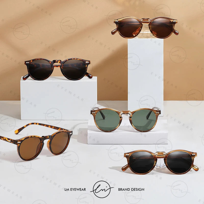 Sunglasses Women Men Tea Lens Outdoor Driving Shades Vintage Sun Glasses