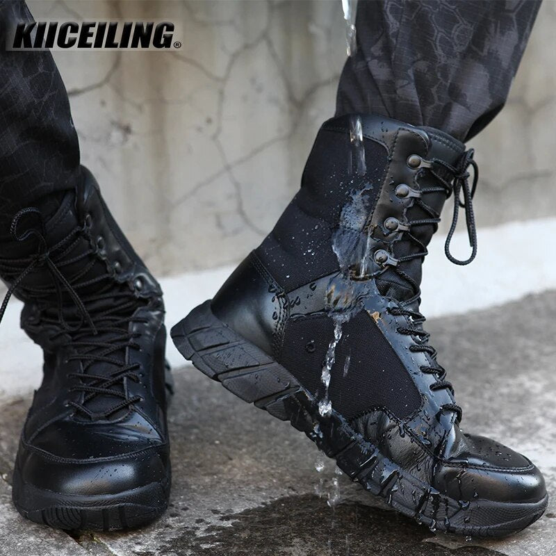 Military Boot Combat Mens High Boot Tactical  Army Boot Male Shoes Work Safety Shoes
