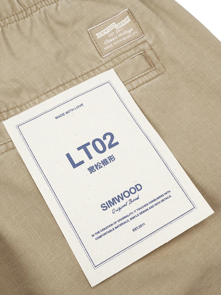Oversize Loose Tapered Fit Belted Canvas Trousers Men 270gsm 100% Cotton