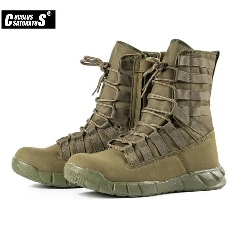 Men's Military Boot Combat Mens Ankle Boot Tactical Big Size Army Boot Male Shoes