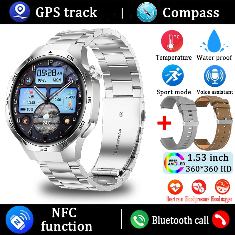 For Huawei Watch GT5 Pro Smart Watch 1.53 Inch HD AMOLED Screen