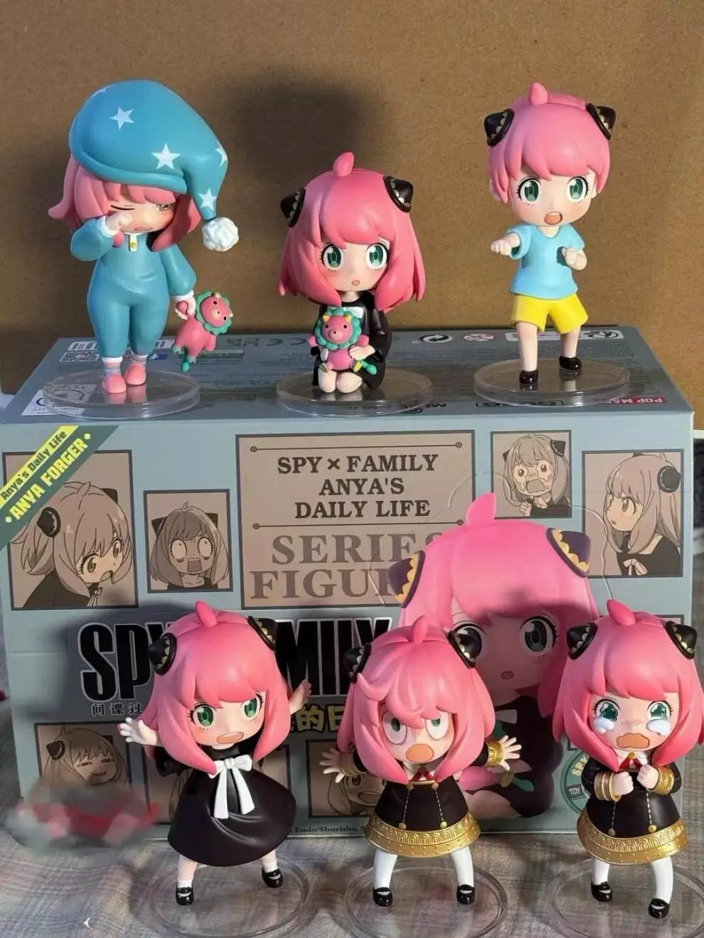 SPY×FAMILY Anya Forger Blind Box, Anime Figure Set, Cute Kawaii Collectible Toy, Desk Decor & Birthday Gift for Fans