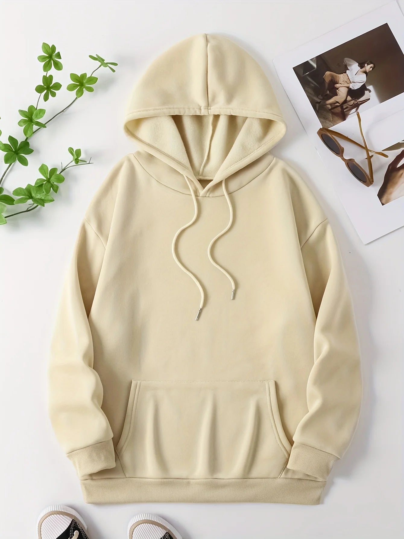 Realistic Scenery Printing Hoodie Women Warm Fleece Hoody Fashion Casual