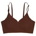 Laser Cut Seamless Wireless Push Up Bra Basic Crop Top Por Mayor Padded