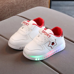 Children Led Lighted Board Shoes Baby Toddler Glowing Casual Shoes Kids