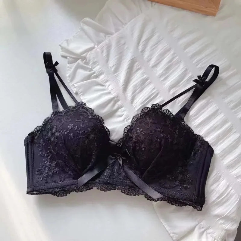 Bras for Women Lingerie Korean Push Up Bra Brassiere Black Underwear