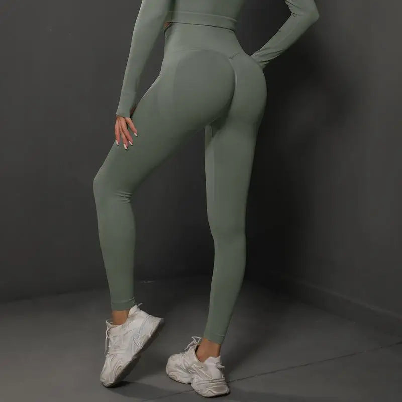 Women Seamless Yoga Pants Fitness Sports Running Sportswear Stretchy Lifting Tights