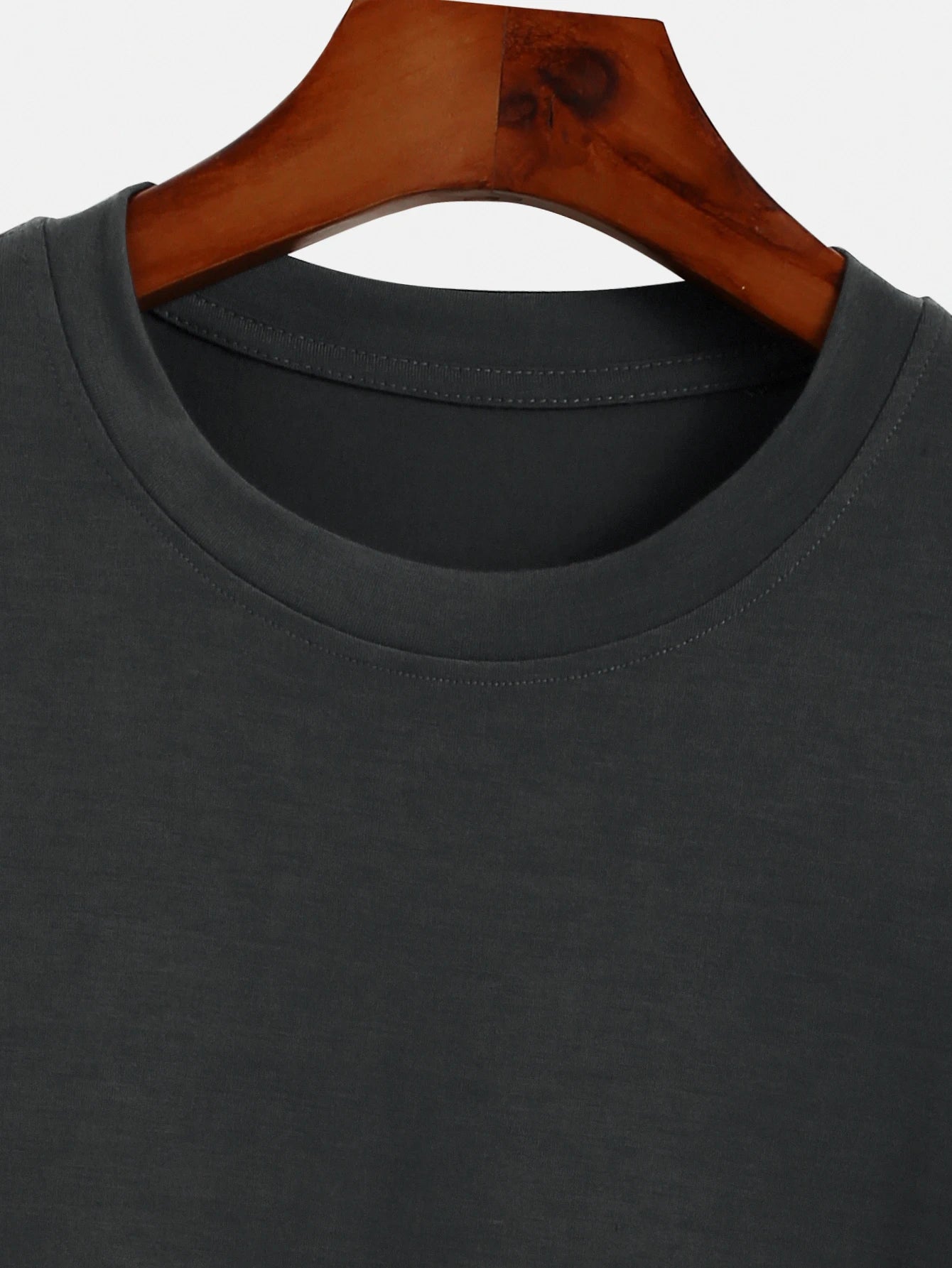 Trendy new long-sleeved t-shirt men's simple printed round neck T-shirt trend versatile casual tops men's T-shirt