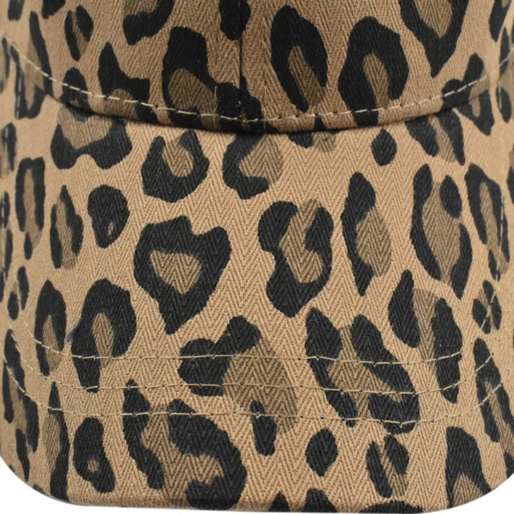 Fashion Adjustable Hip Hop Men Women Leopard Print Baseball Cap Sun Hat