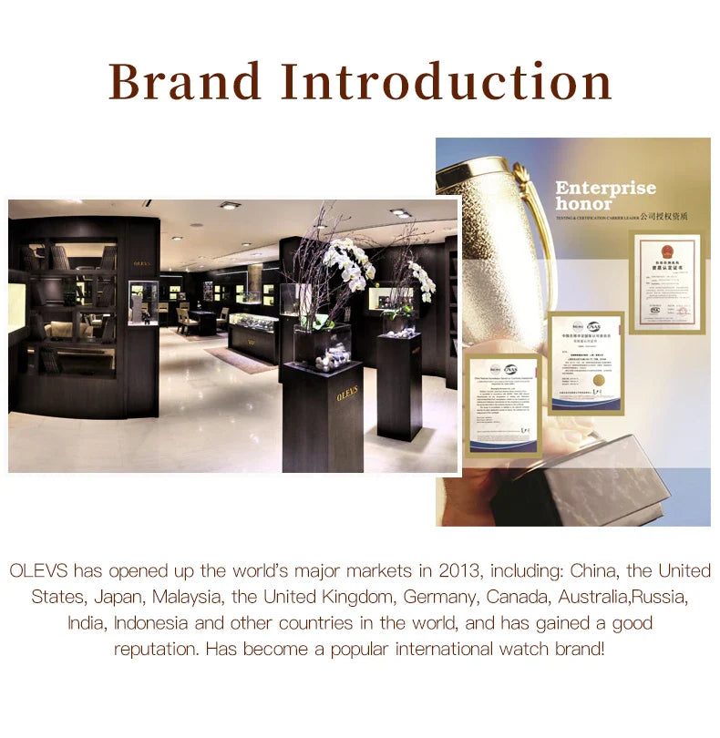 OLEVS Women's Watches Fashion Original Quartz Wrist Watch for Ladies Roman Dial Dazzling Diamond Waterproof Luminous Luxury New