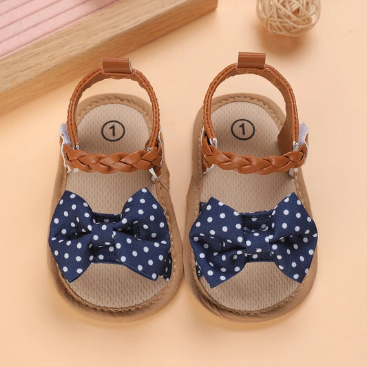 Baby Girl Sandals Canvas Bow Toddler Baby Toddler Sandals