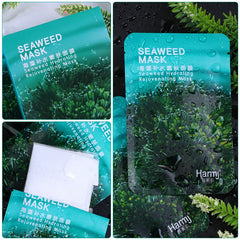 10pcs Seaweed Face Masks 10 Pieces Box Water Replenishment Hyaluronic Acid Moisturizing Facial Mask Skin Care Products Cosmetics