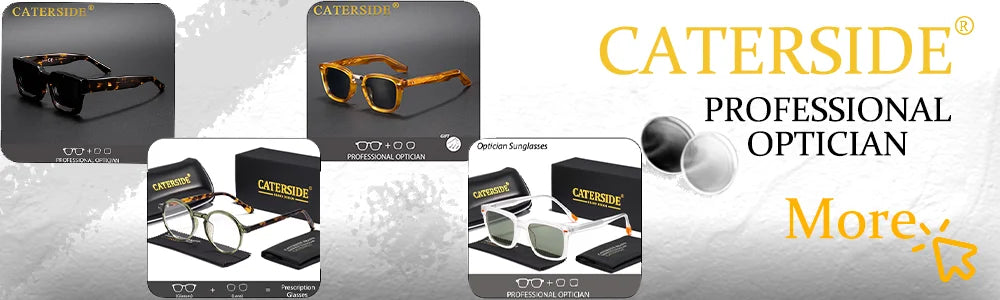 CATERSIDE Retro Small Circular Sunglasses Men Punk Propionic Luxury Brand Design Sun Glasses Women Business Party Eyewear UV400