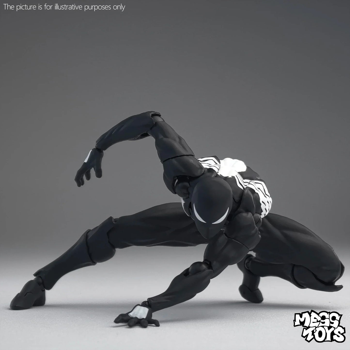 Mess Toys Spiderman Figure Black Suit Neighbor Symbiote MessToys Scarlet Neighbor Action Figure CT Toys Black Red Spider Man Toy