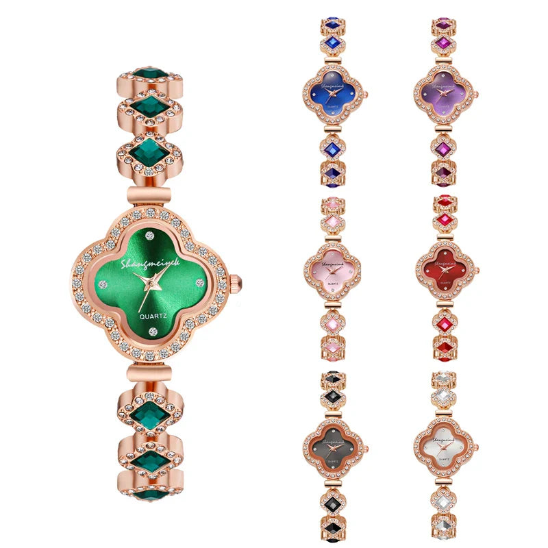 LByzHan Women Watch Vintage  Set Diamond es Small Green   Wrist  No Box