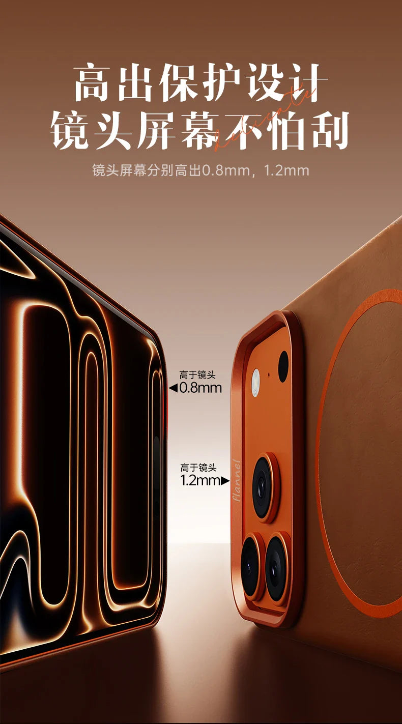 For iPhone 17 Promax Elephant Leather Texture, Minimalist & Premium Feel, Magnetic, Unique Design, Full-Coverage & Shockproof