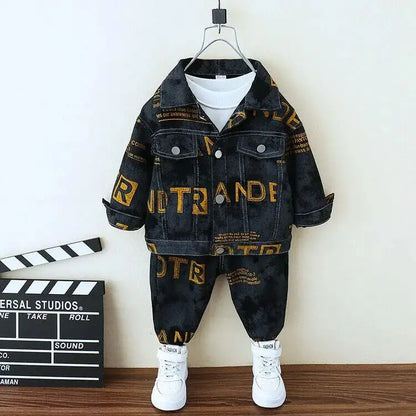 New Spring Autumn Baby Clothes Suit Boys Outfit Sets Korean Baby Boys Coat + Pants Sets Children's Set 2 To 7 years Kids Outfits