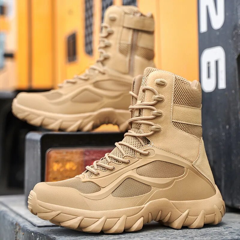 Winter Boots for Men Military Tactical Boots 2022 Top Quality Work Safety Shoes Lightweigh Outdoor Combat Motocycle Male Shoes