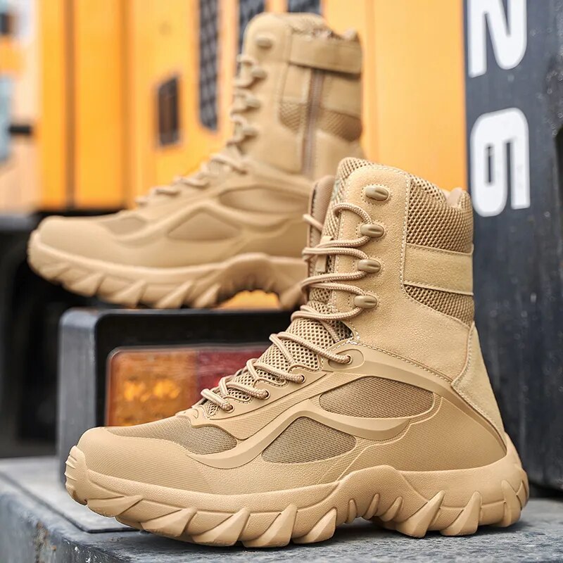 Men Military Tactical Boots Work Safety Shoes Lightweight