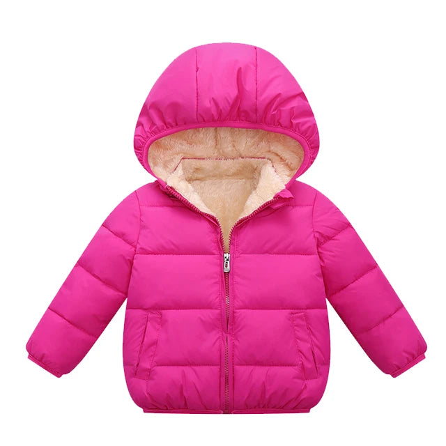 Winter Kids Thicken Jackets For Girls Coats Boys Jackets Plus Cashmere Jackets