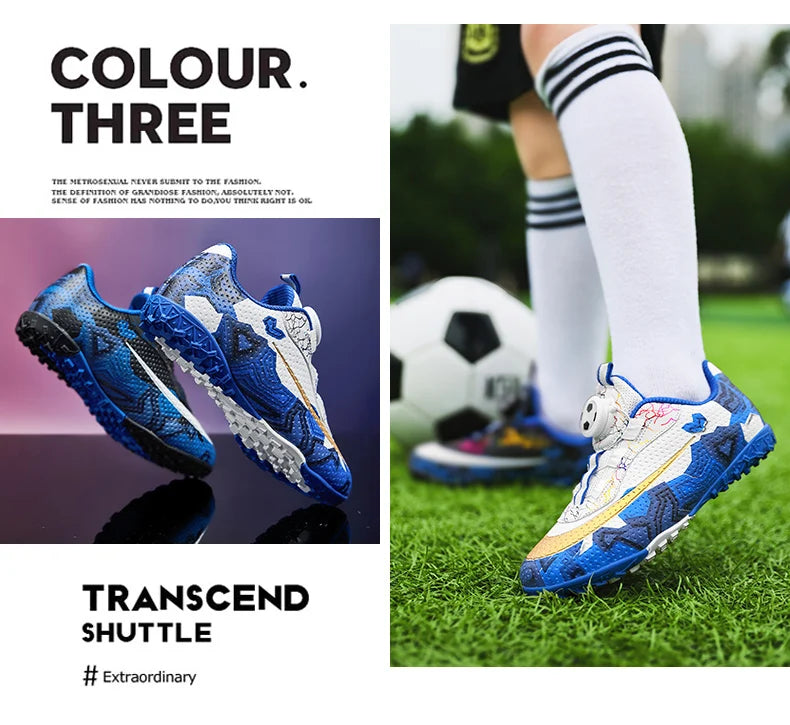 Football Boots Society Futsal TF Pink Soccer Tennis Shoes Sports
