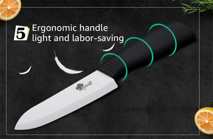 Ceramic knife 3 4 5 6 inch fruit slice practical chef knife white zirconia blade