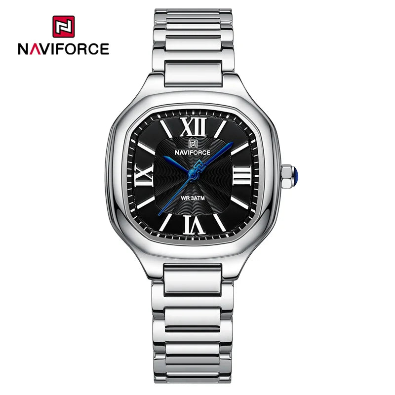 NAVIFORCE Brand High Quality Women Quartz Watch Stainless Steel Strap Casual Elegant Waterproof Wristwatch Relogio Feminino 2024