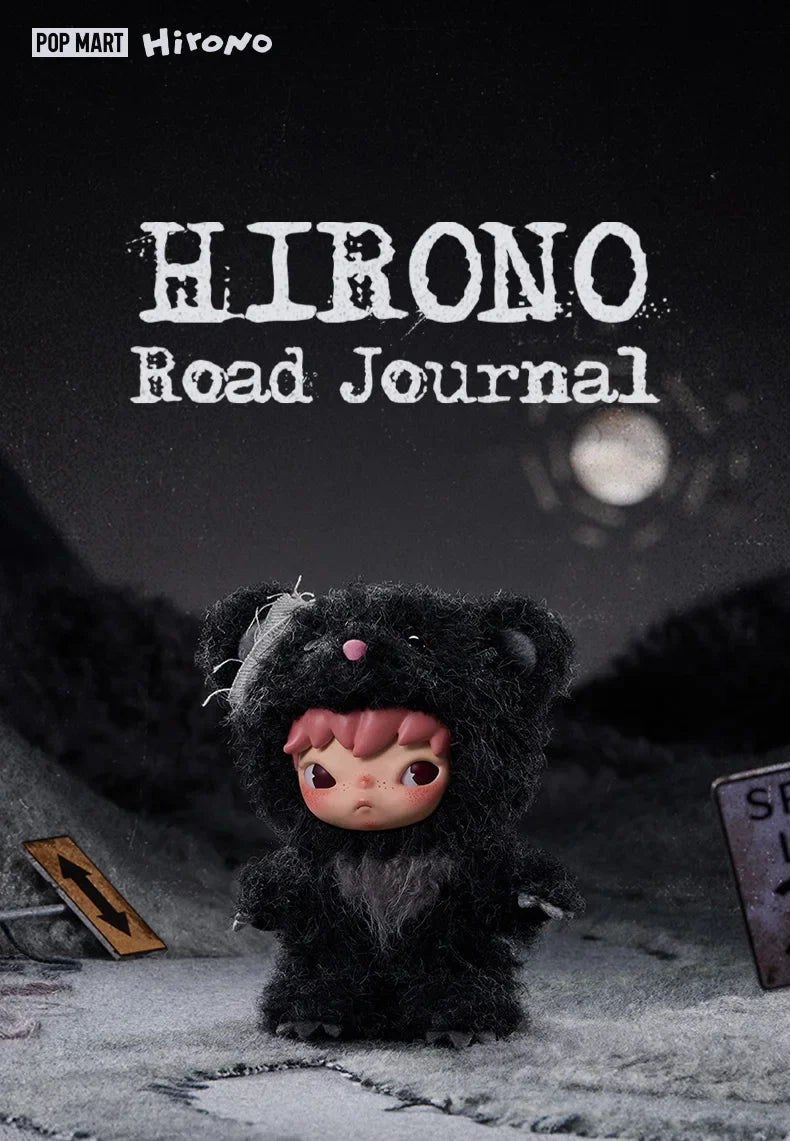 POP MART Hirono Road Journal Series Plush Doll Pendant Blind Box Toys Kawaii Anime Action Figure Surprise Mystery Bag Toy