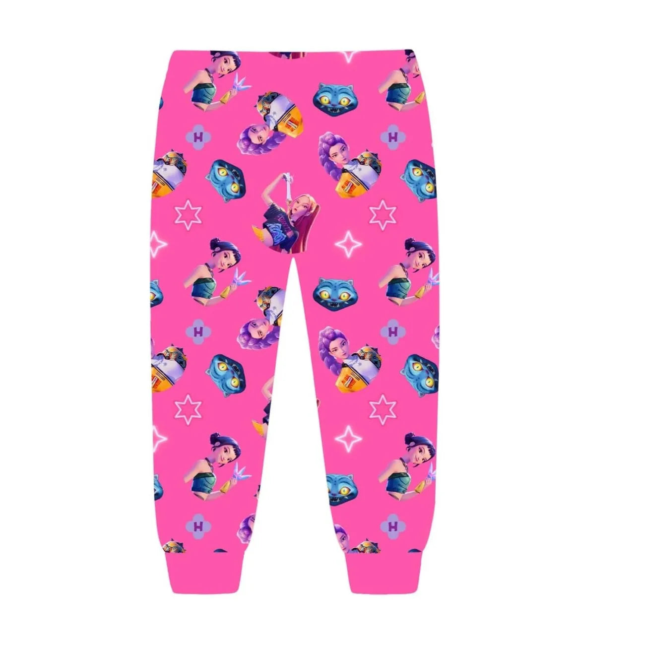 Anime Kpop Demon Hunters Zoey Costume Autumn Pajamas for Children's Clothing 3-14Years Kids Huntrix Rumi Girls Tshirt Pants Sets