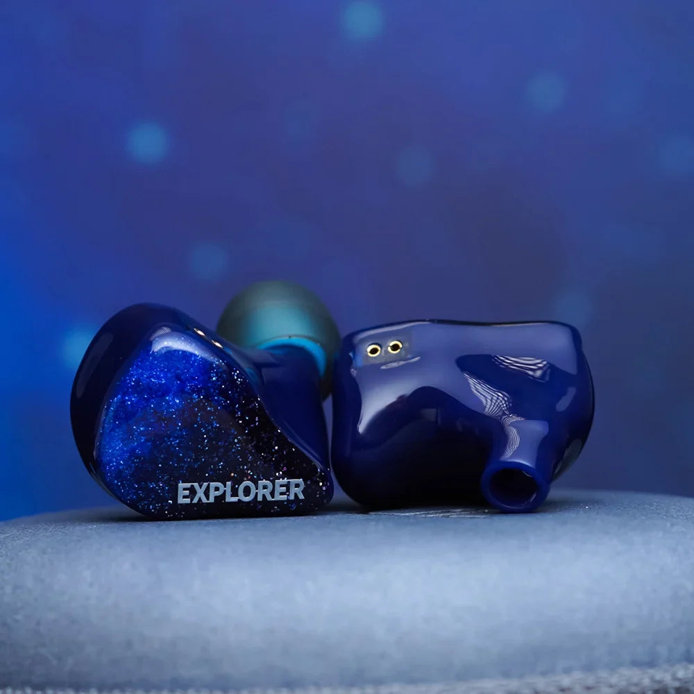 HiFiGo AFUL Explorer Wired Hybrid Earphones 1DD+2BA Hybrid In-Ear Monitors 3D Printed Acoustic Tube RLC Division HiFi Earbuds