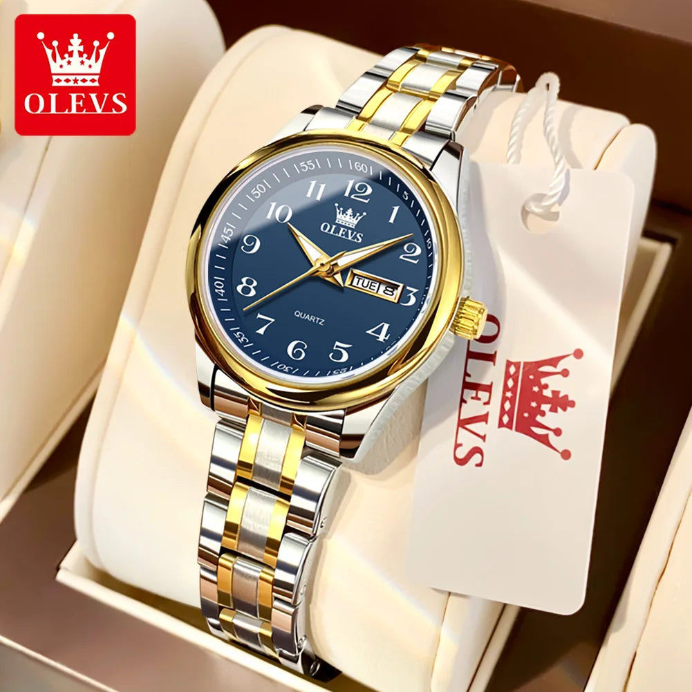 OLEVS 5567 Women's Watch Original Luxury Brand Stainless Steel Waterproof Quartz Women's Watch Elegant Date Zhou Women's watches