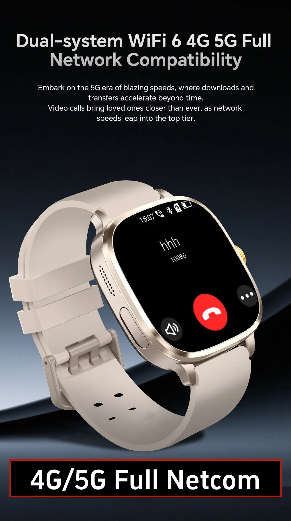 New Android 13.0 Cellular Version Smart Watch 5G LTE Smartwatch With 2.4inch Amoled Screen Sim Card Slot Google Play Store GPS