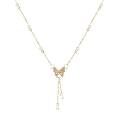 Fashionable and Versatile, Personalized Women's Butterfly Pearl Chain