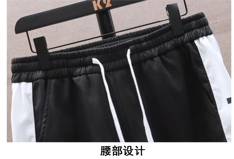 Spring Men Sportswear Tracksuit 2 Piece Running Sets Sports Hooded Jacket+Pant Sweatsuit Male Print Clothing Streetwear