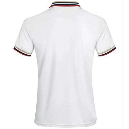 Men Summer Solid Casual Office Breathable Cotton Polo Shirt Fashion Brand Male Business High Quality Striped Short Sleeve Top