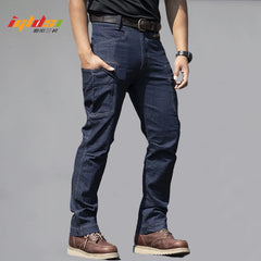 Tactical Jeans Men Commuter SWAT Combat Denim Pants Male Multi-pocket